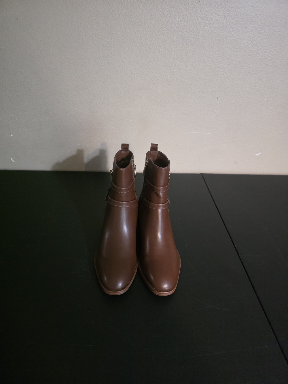 Women’s Brown Faux Leather Ankle Boots